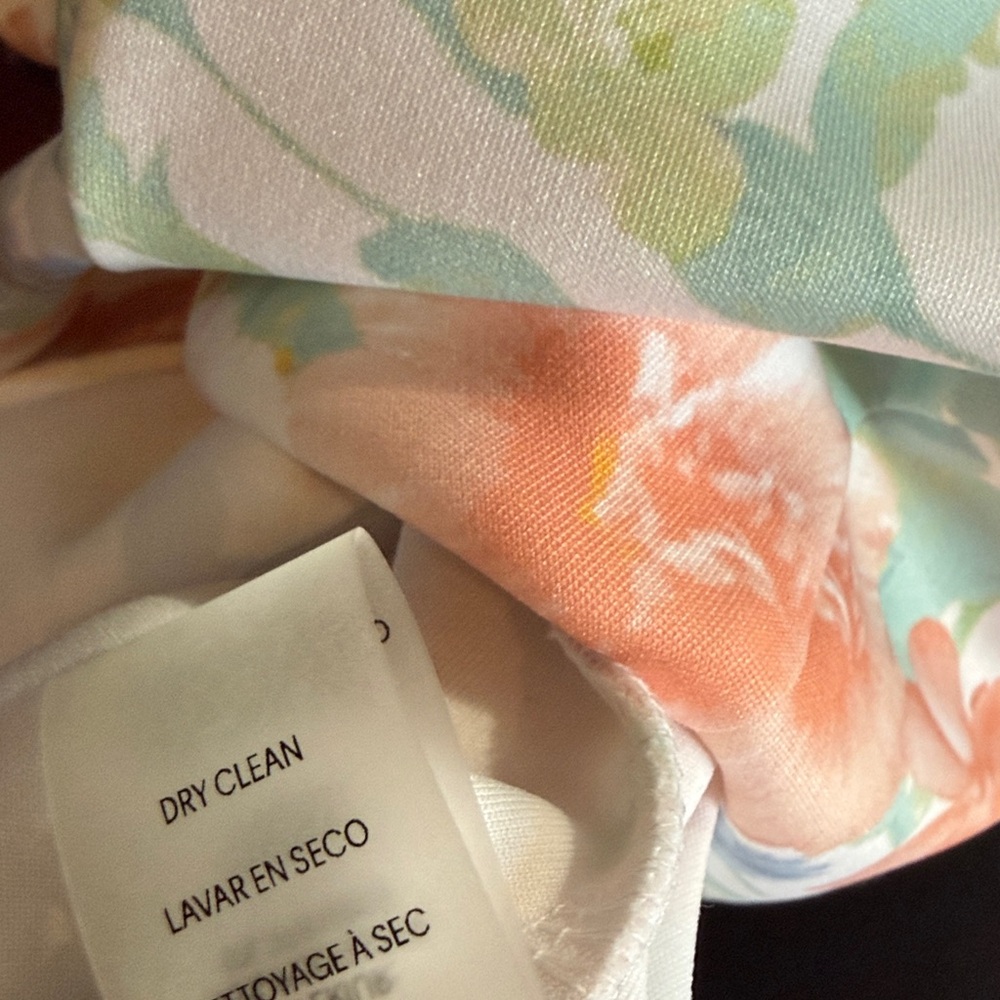 Calvin Klein Pastel Floral Scuba A-Line Dress Petite 10P Sleeveless - Picture 10 of 10